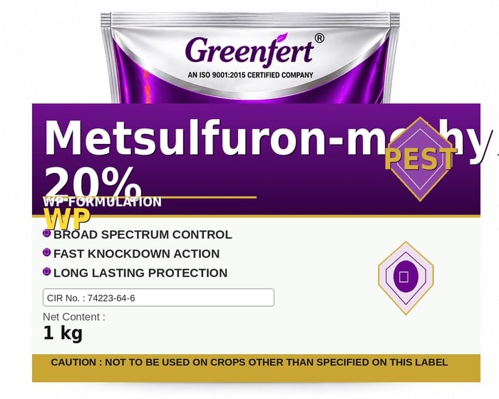 Metsulfuron-methyl 20% WP — WP packaging bag
