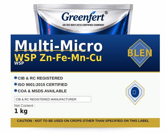 Greenfert Multi-Micro WSP Zn-Fe-Mn-Cu — CU packaging bag