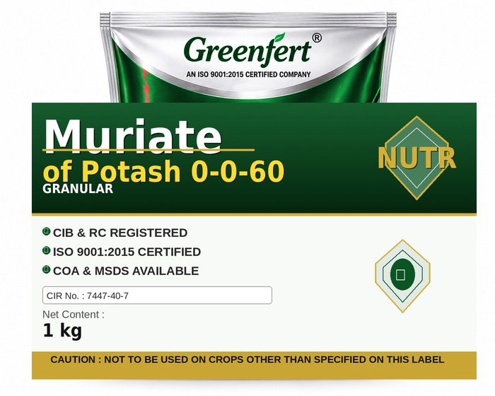 Greenfert Muriate of Potash 0-0-60 — bottle packaging