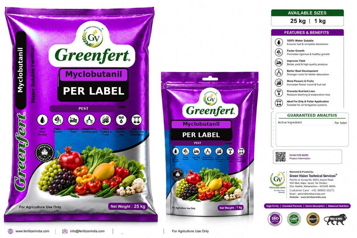 Myclobutanil 10% WP Powdery Mildew packaging