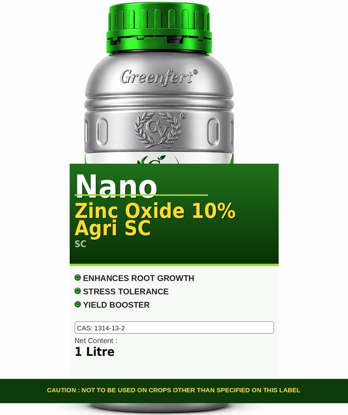 Greenfert Nano Zinc Oxide 10% Agri SC — bottle packaging