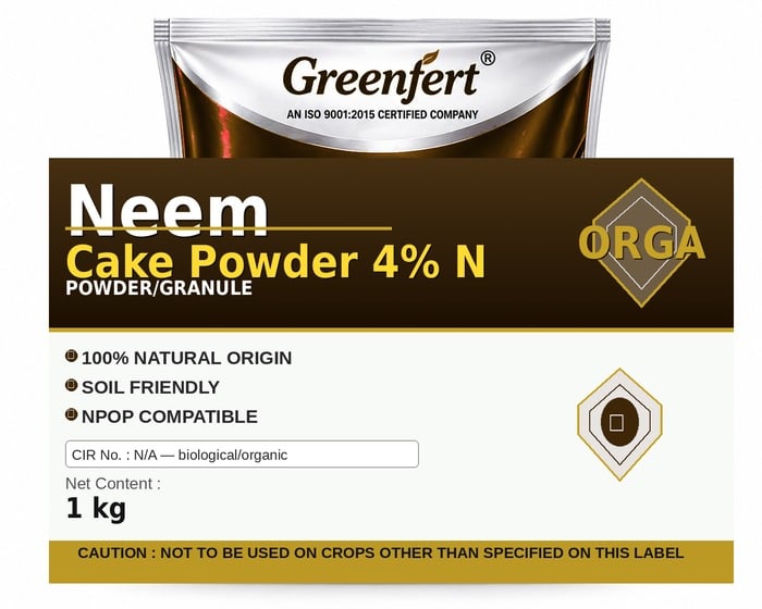 Greenfert Neem Cake Powder 4% N — N packaging bag