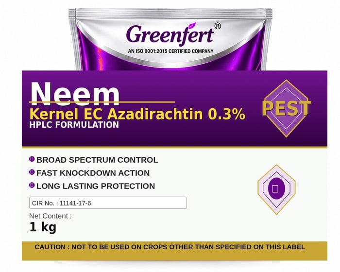 Neem Kernel EC Azadirachtin 0.3% — bottle packaging