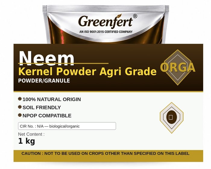 Greenfert Neem Kernel Powder Agri Grade — GRADE packaging bag