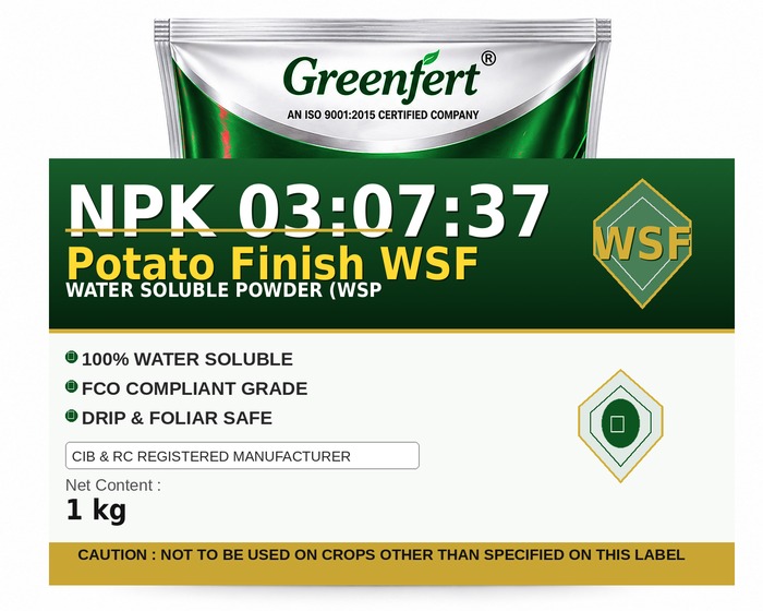 Greenfert NPK 03:07:37 Potato Finish WSF — WSF packaging bag