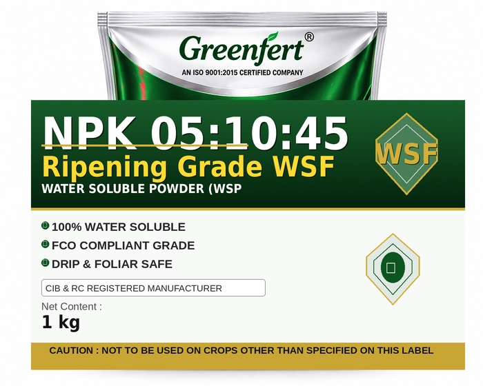 Greenfert NPK 05:10:45 Ripening Grade WSF — WSF packaging bag