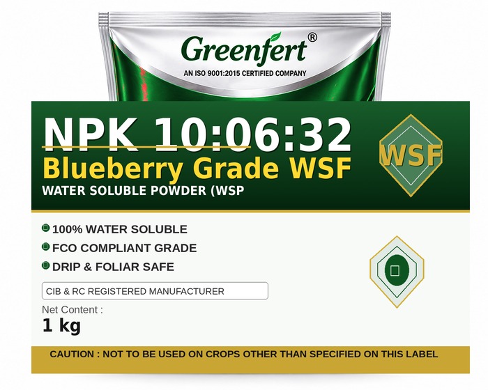 Greenfert NPK 10:06:32 Blueberry Grade WSF — WSF packaging bag