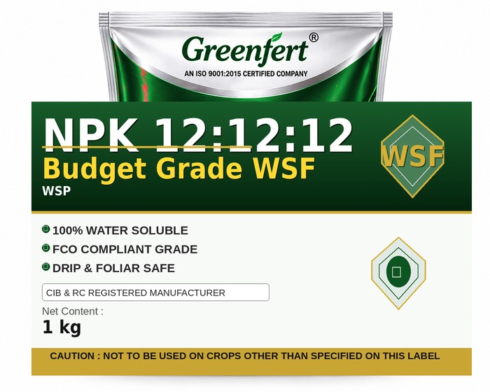 Greenfert NPK 12:12:12 Budget Grade WSF — WSF packaging bag