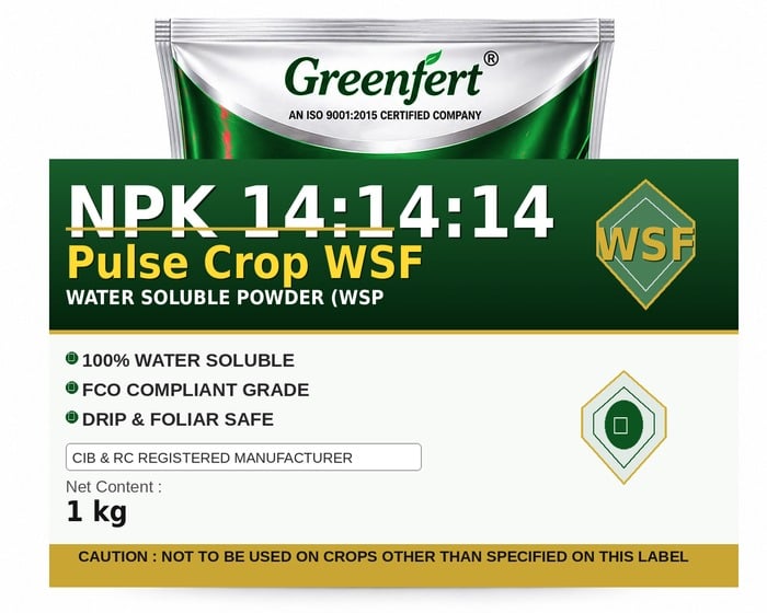 Greenfert NPK 14:14:14 Pulse Crop WSF — WSF packaging bag