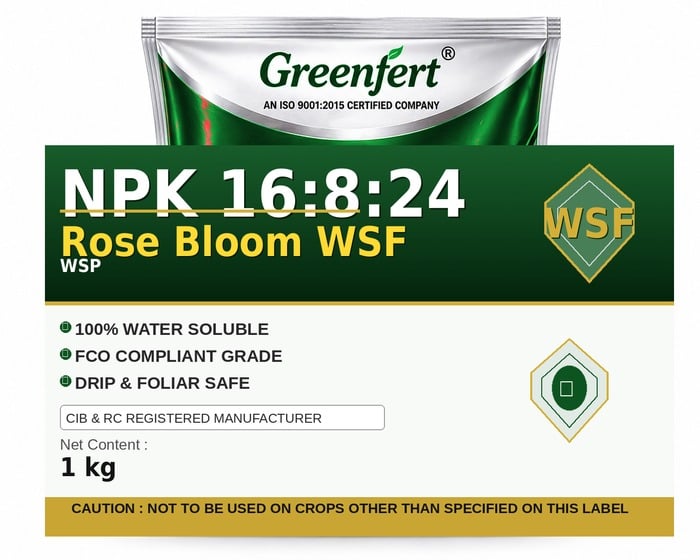 Greenfert NPK 16:8:24 Rose Bloom WSF — WSF packaging bag