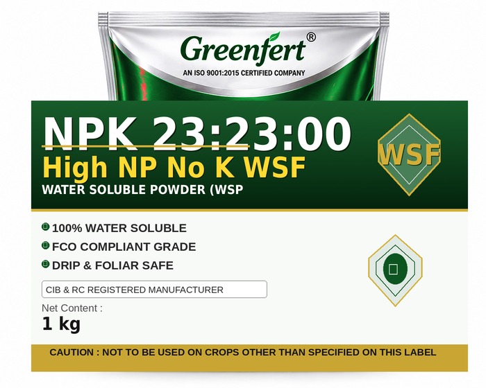 Greenfert NPK 23:23:00 High NP No K WSF — WSF packaging bag