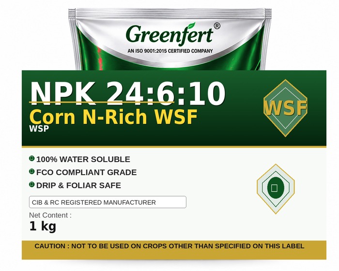 Greenfert NPK 24:6:10 Corn N-Rich WSF — WSF packaging bag