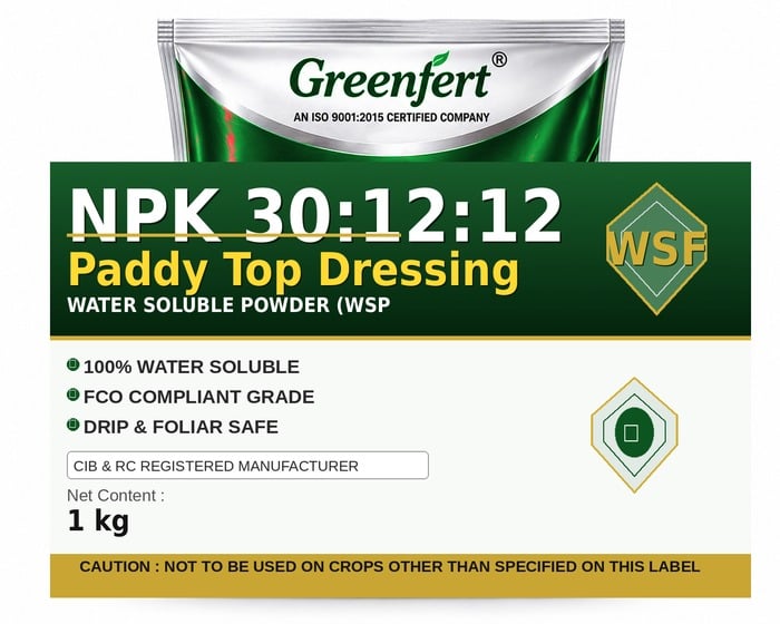 Greenfert NPK 30:12:12 Paddy Top Dressing — DRESSING packaging bag