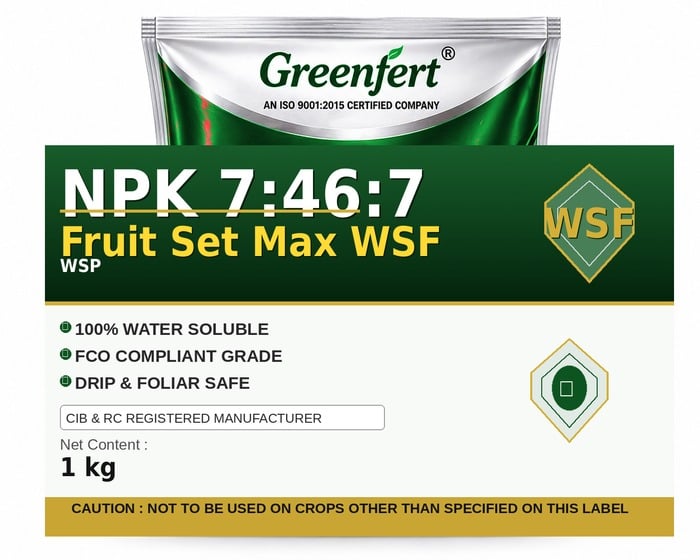 Greenfert NPK 7:46:7 Fruit Set Max WSF — WSF packaging bag