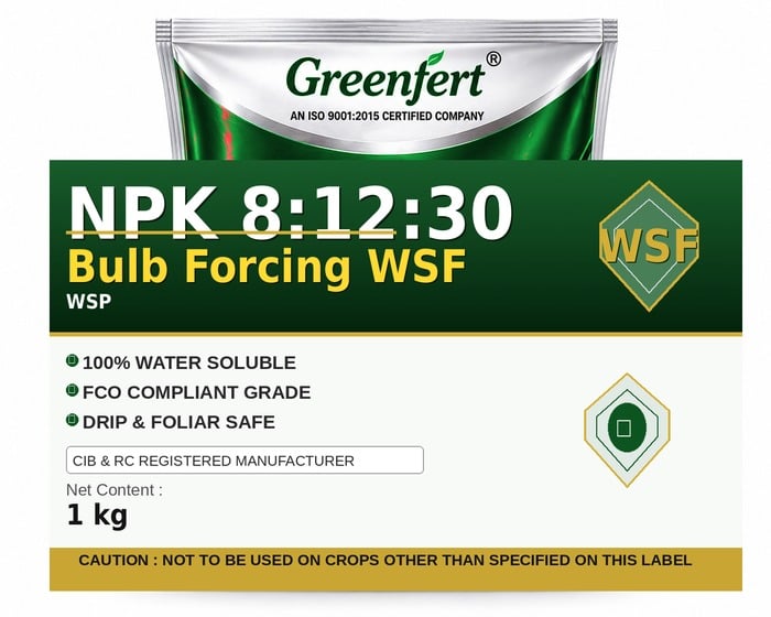 Greenfert NPK 8:12:30 Bulb Forcing WSF — WSF packaging bag