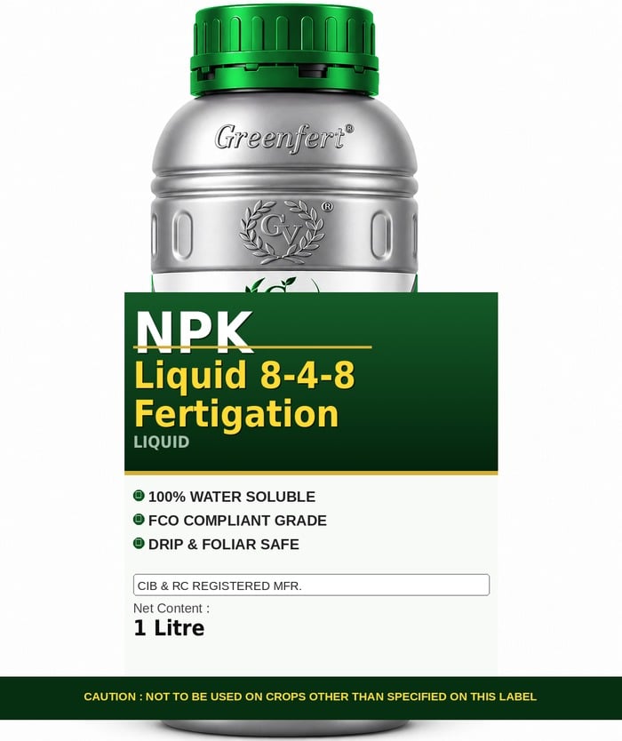 Greenfert NPK Liquid 8-4-8 Fertigation — bottle packaging