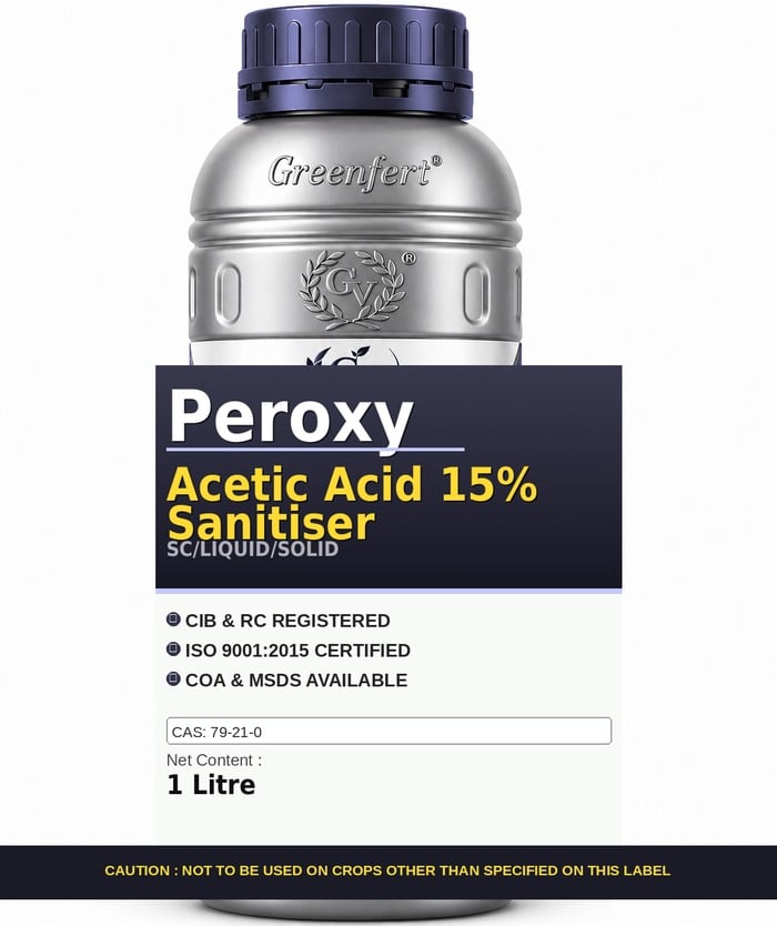 Greenfert Peroxy Acetic Acid 15% Sanitiser — SANITISER packaging bag