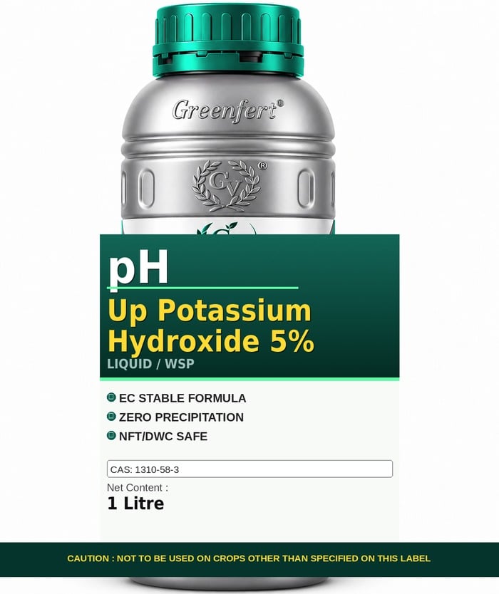 Greenfert pH Up Potassium Hydroxide 5% — 5 packaging bag