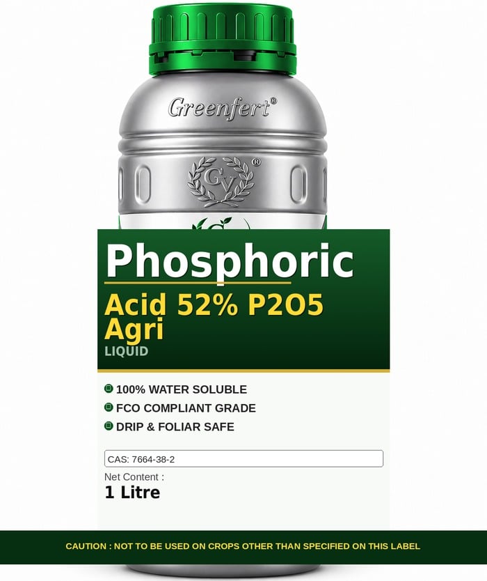 Greenfert Phosphoric Acid 52% P2O5 Agri — bottle packaging