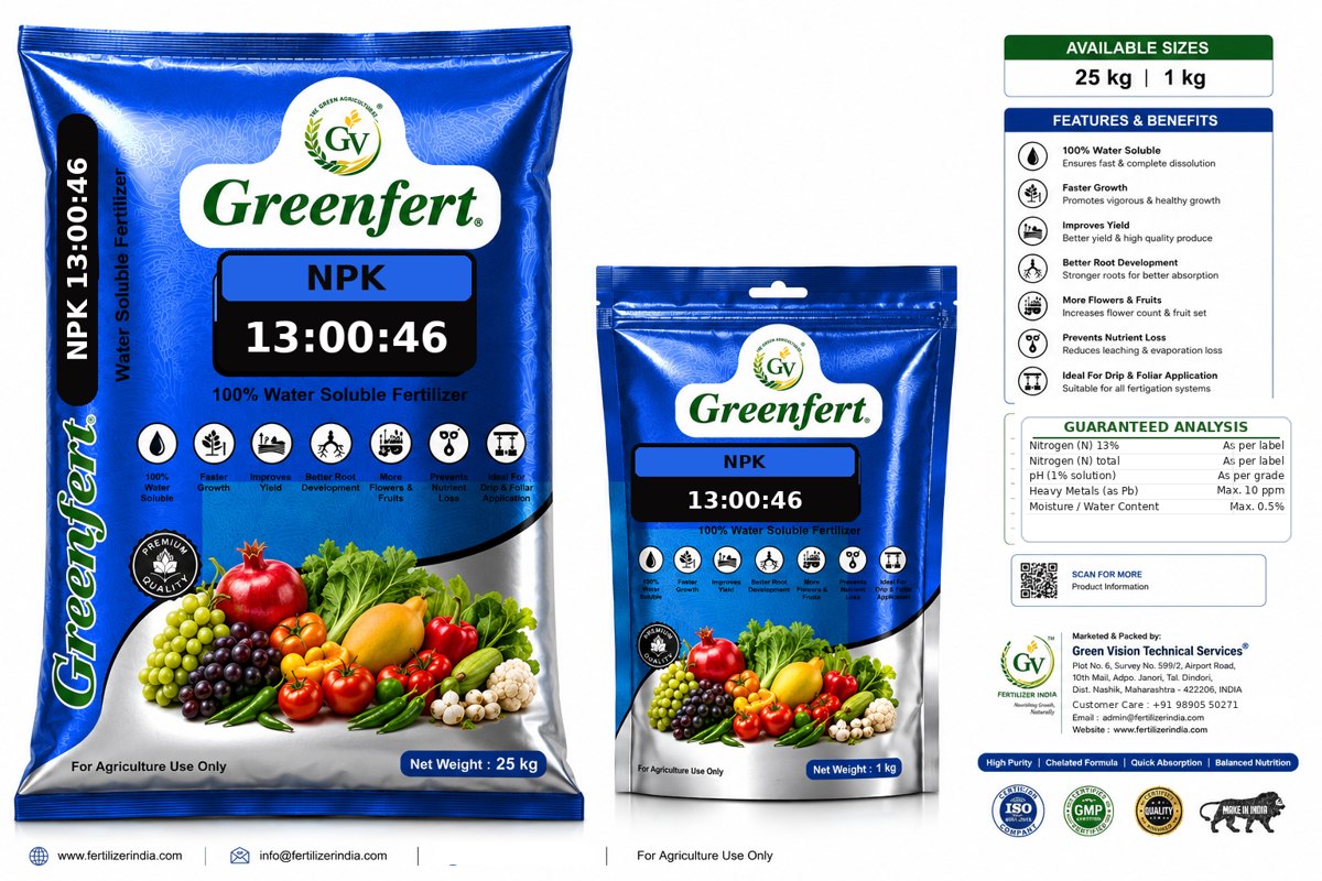 Greenfert Potassium Nitrate 13-0-46 Premium packaging