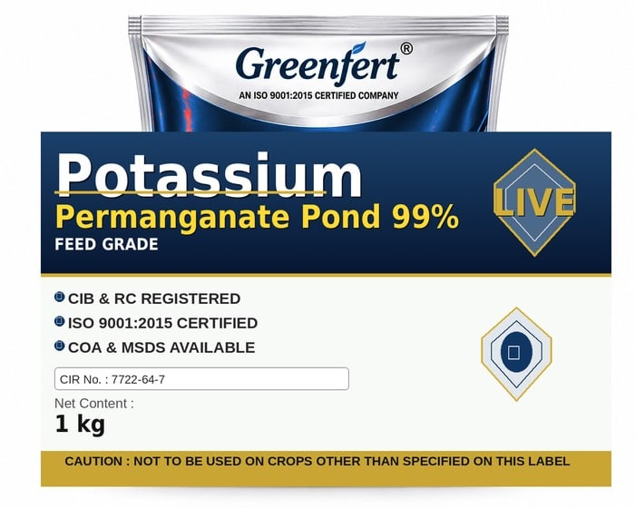 Greenfert Potassium Permanganate Pond 99% — bottle packaging