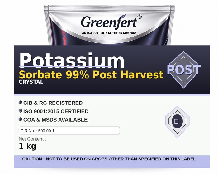 Greenfert Potassium Sorbate 99% Post Harvest — HARVEST packaging bag