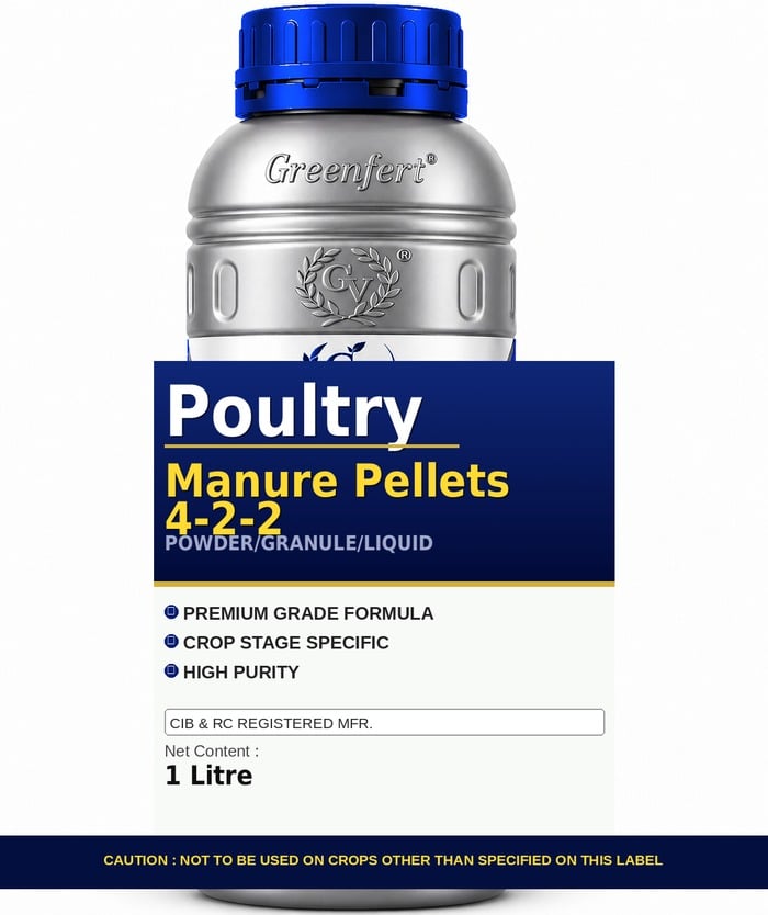 Greenfert Poultry Manure Pellets 4-2-2 — 2 packaging bag