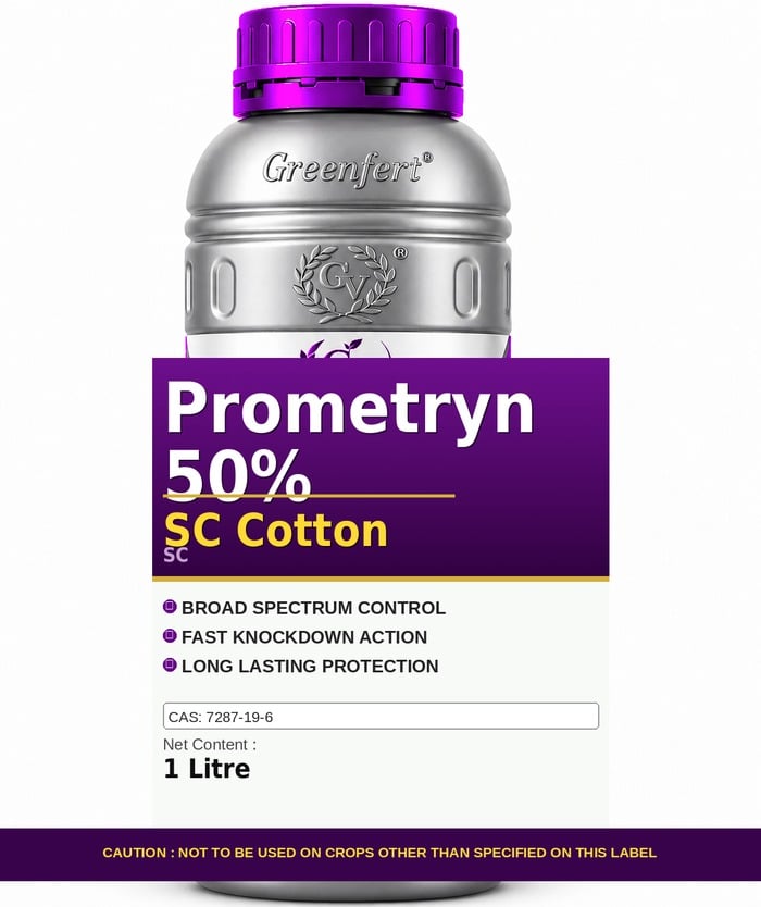 Prometryn 50% SC Cotton — bottle packaging