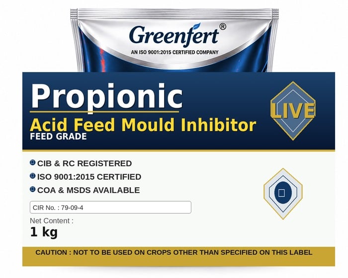 Greenfert Propionic Acid Feed Mould Inhibitor — bottle packaging