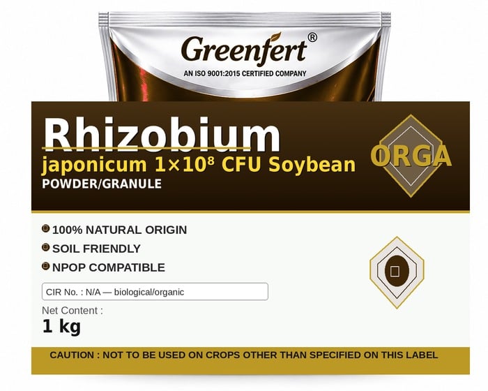 Greenfert Rhizobium japonicum 1×10⁸ CFU Soybean — SOYBEAN packaging bag