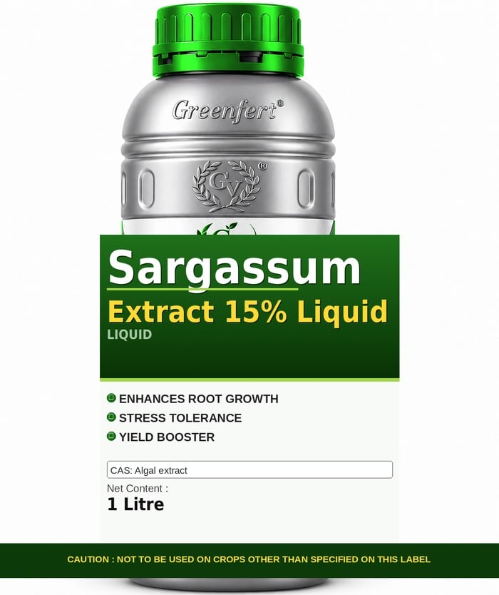 Greenfert Sargassum Extract 15% Liquid — bottle packaging