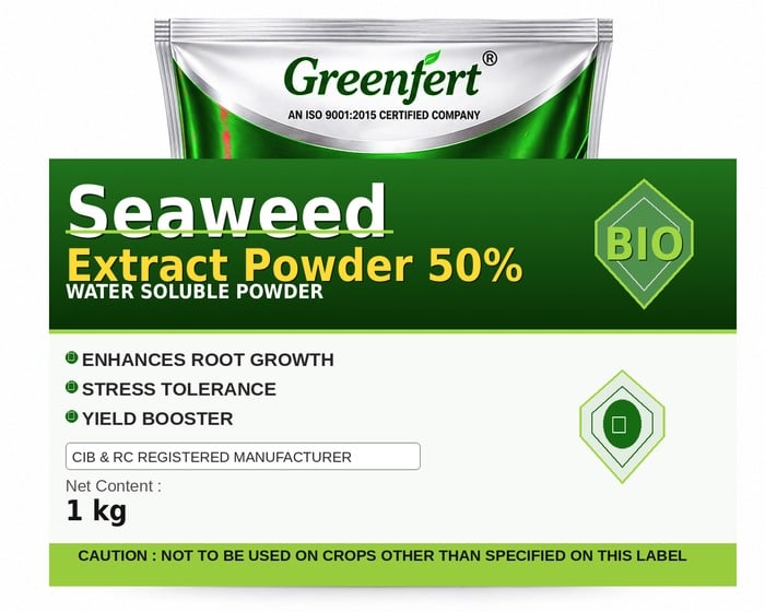 Greenfert Seaweed Extract Powder 50% — 50 packaging bag