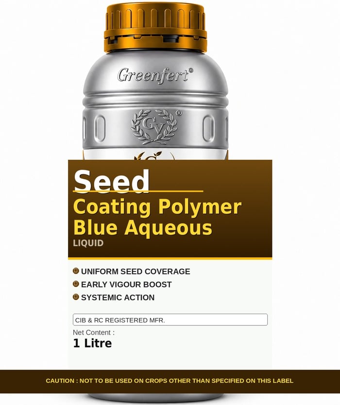 Greenfert Seed Coating Polymer Blue Aqueous — bottle packaging