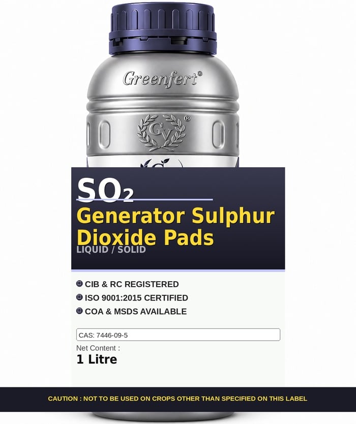Greenfert SO₂ Generator Sulphur Dioxide Pads — PADS packaging bag