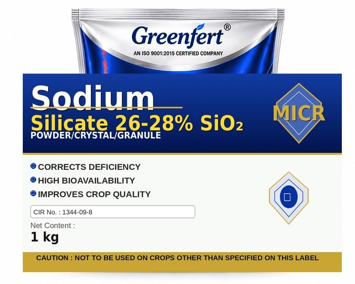 Greenfert Sodium Silicate 26-28% SiO₂ — SIO packaging bag