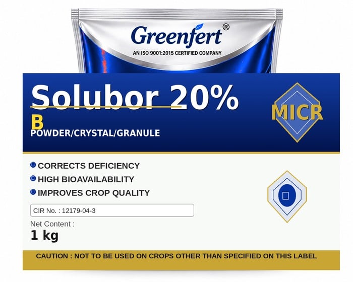 Greenfert Solubor 20% B — B packaging bag