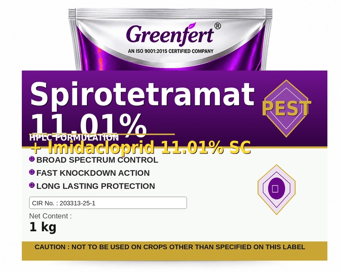 Spirotetramat 11.01% + Imidacloprid 11.01% SC — bottle packaging