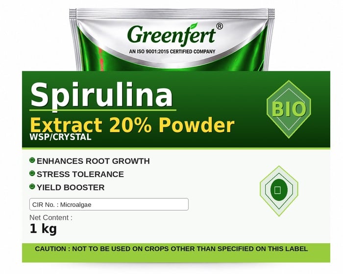 Greenfert Spirulina Extract 20% Powder — POWDER packaging bag
