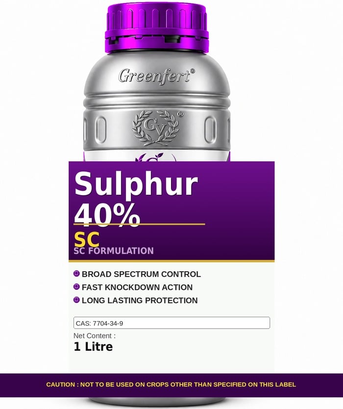 Sulphur 40% SC — bottle packaging