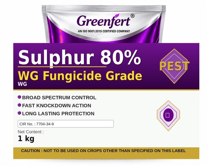 Sulphur 80% WG Fungicide Grade — GRADE packaging bag
