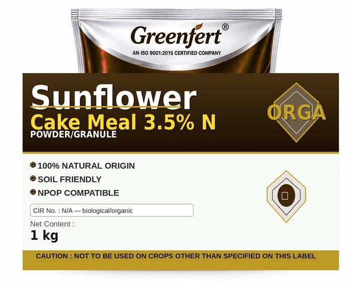 Greenfert Sunflower Cake Meal 3.5% N — N packaging bag