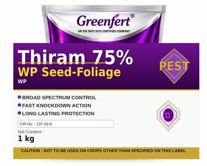 Thiram 75% WP Seed-Foliage — FOLIAGE packaging bag
