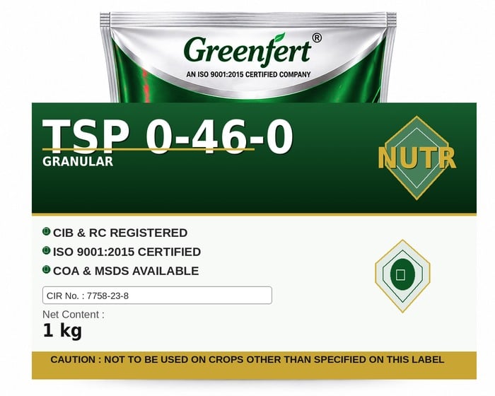 Greenfert TSP 0-46-0 — bottle packaging