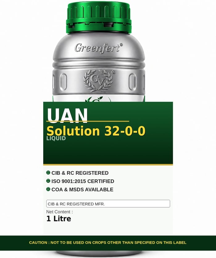 Greenfert UAN Solution 32-0-0 — bottle packaging