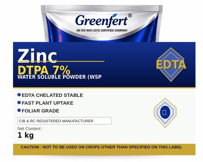 Greenfert Zinc DTPA 7% — 7 packaging bag