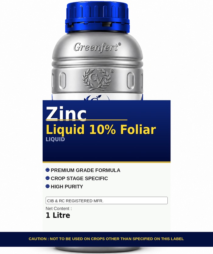 Greenfert Zinc Liquid 10% Foliar — bottle packaging
